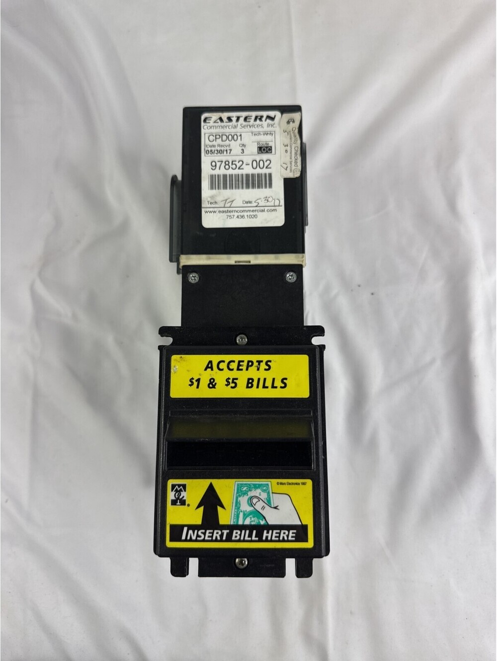 Mars VN2511 U3 110V Bill Validator Accepts $1 & $5 bills only